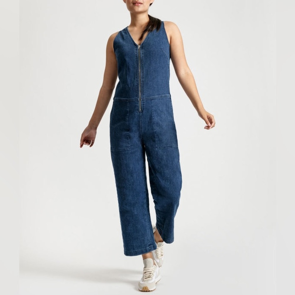 {NWT} DU/ER | Performance Denim Jumpsuit (Stone Wash)